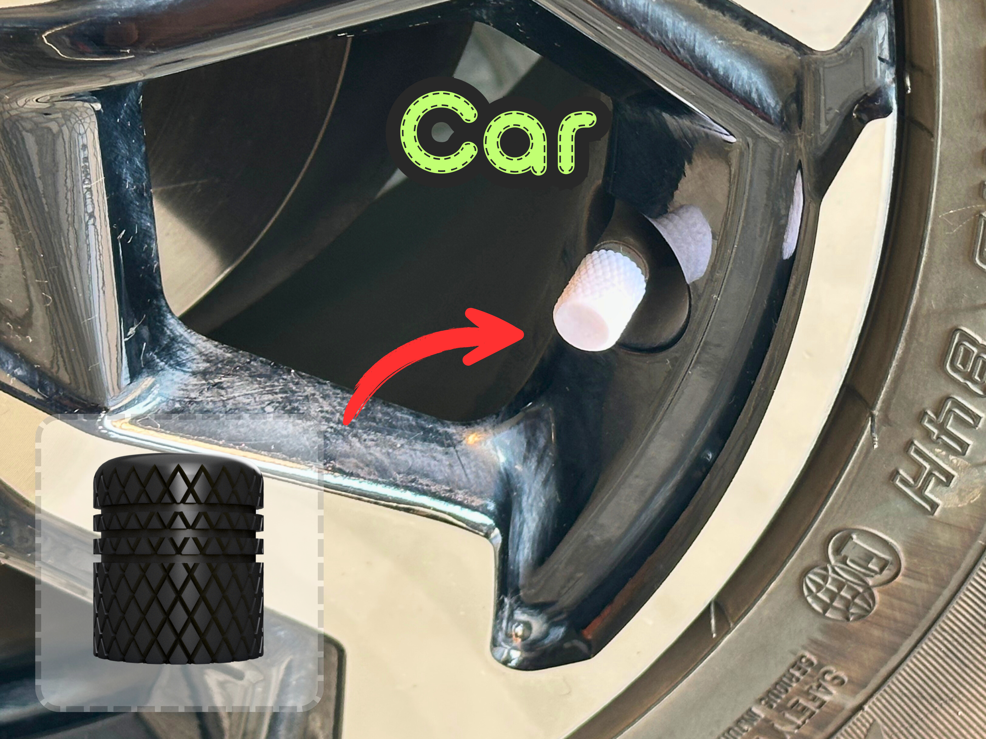 Universal Valve Cap for Cars, Motorcycles & Bikes