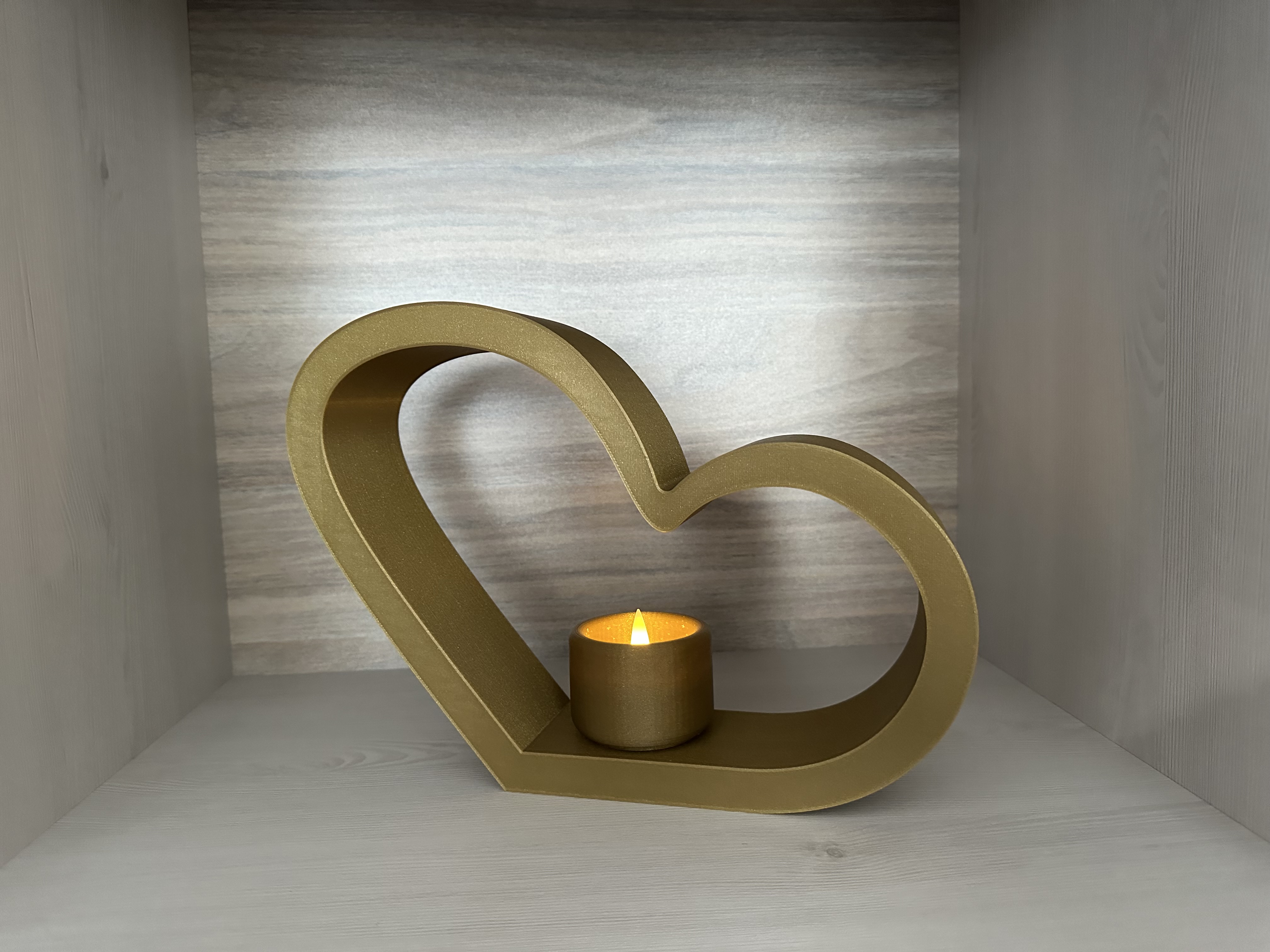 Valentinstags Herz mit Teelichthalter / valentinesday heart tealightholder