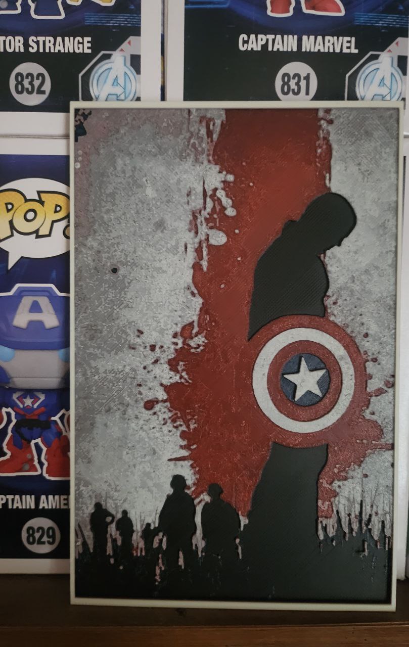 Captain America Poster Vintage - HueForge