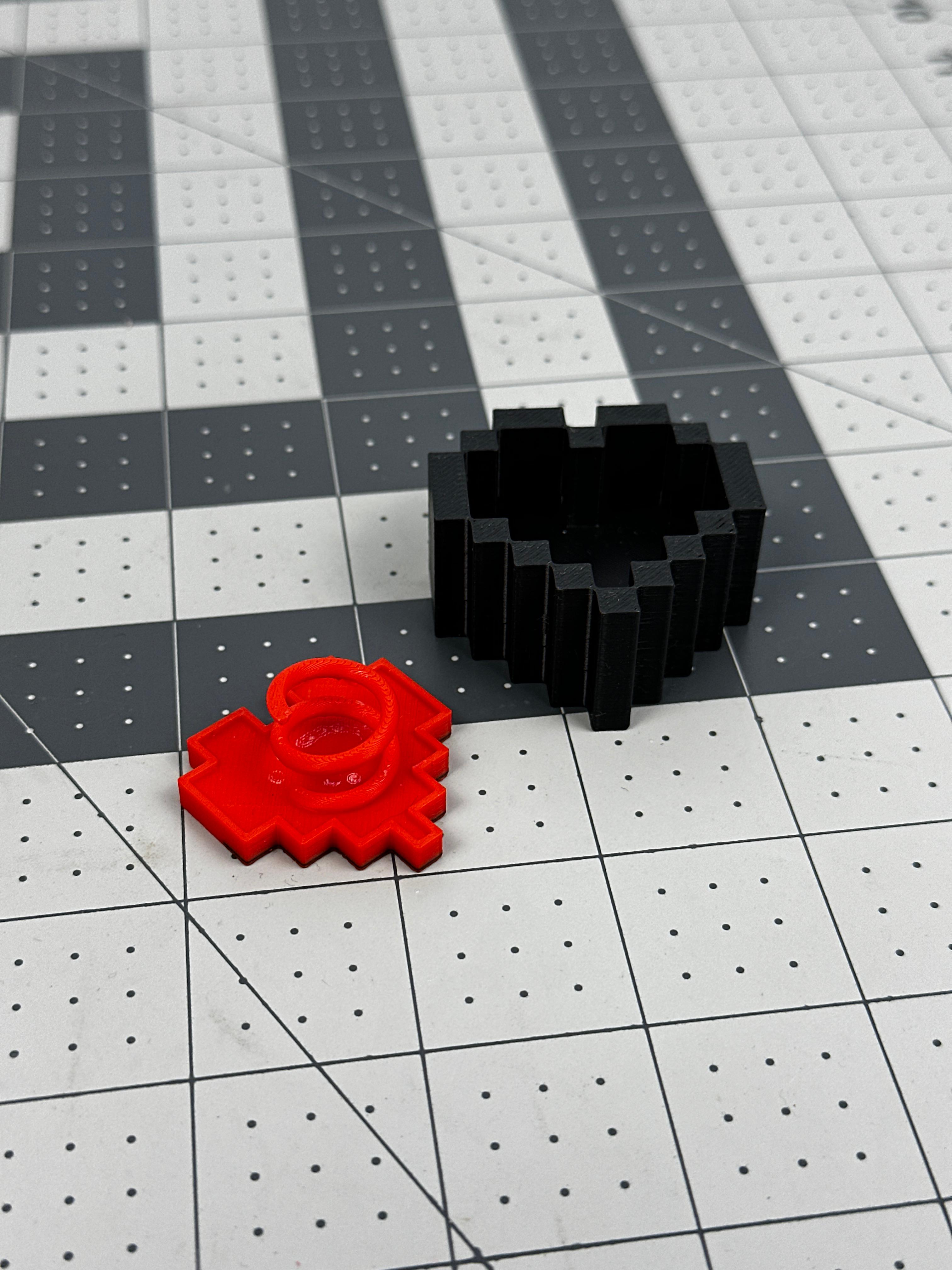 Miniatura 3 do modelo 3D Minecraft Heart Spring Button Keychain