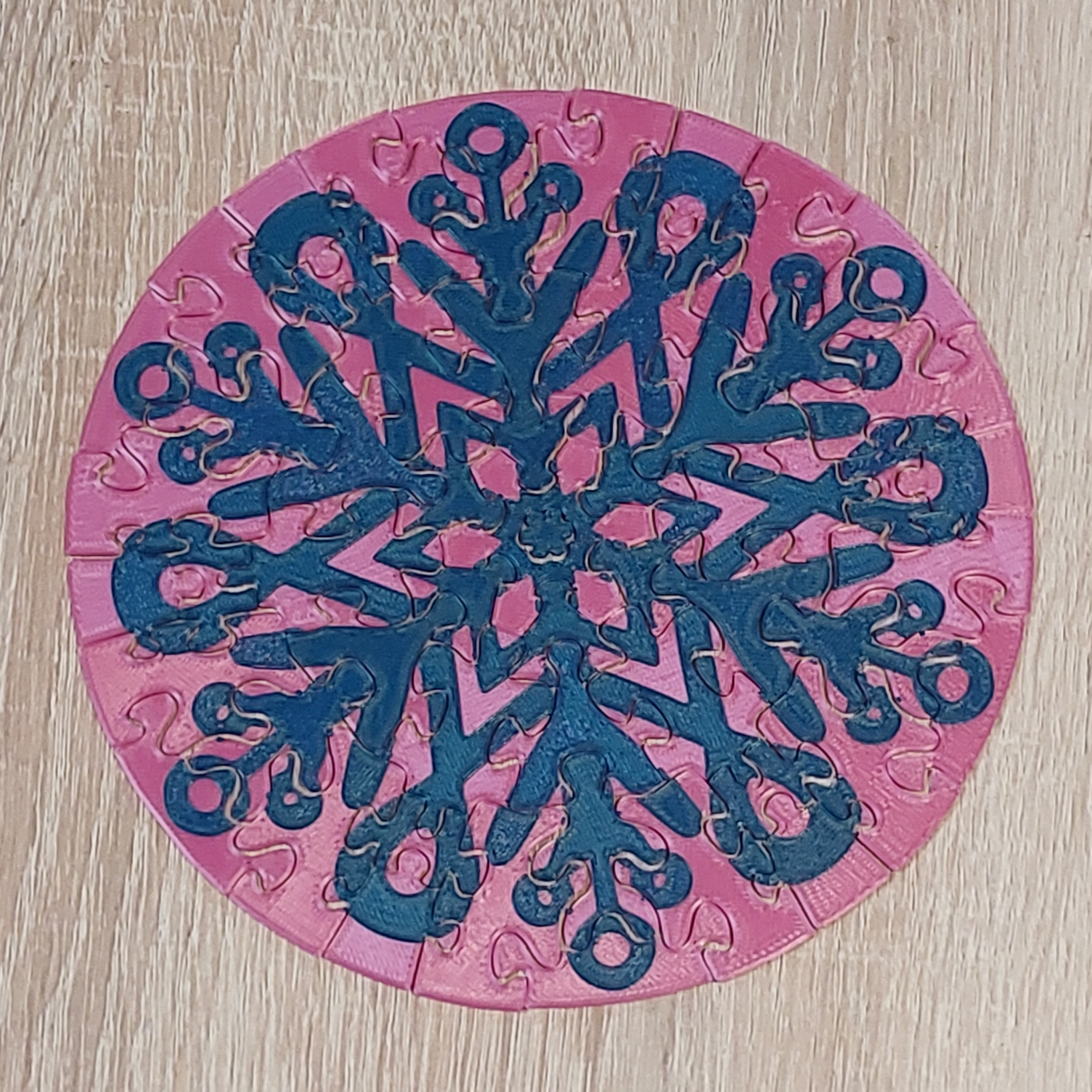 Snowflake jigsaw puzzle