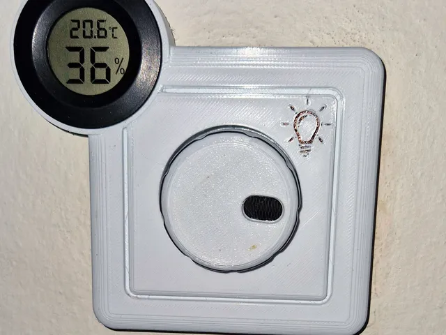 Light switch dimmer + thermometer and hygrometer