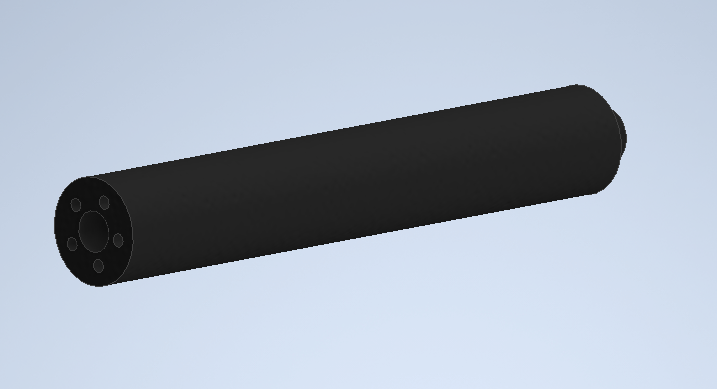 Silencer (Test without thread, airsoft, non-functional)