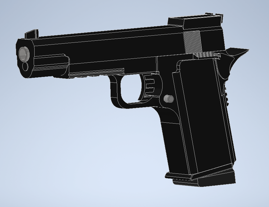 Colt 1911 airsoft gun (non-functional)