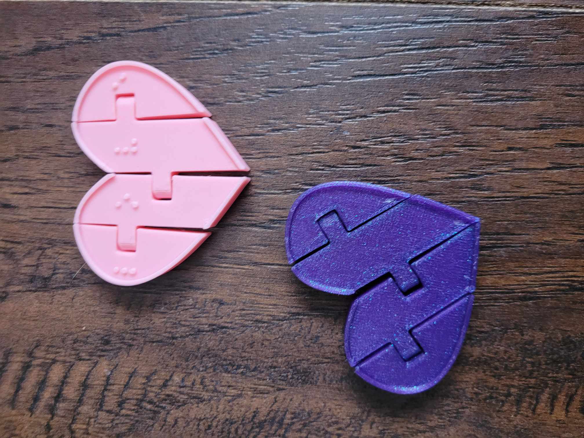 Flexi Heart with Braille Love