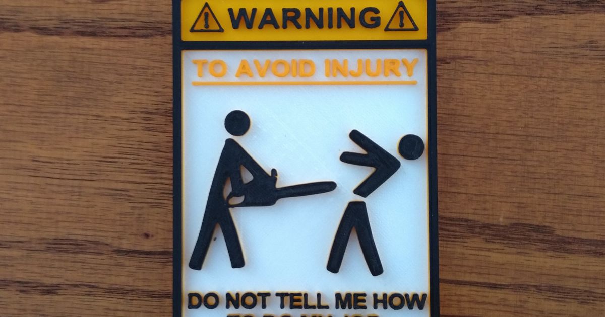 To Avoid Injury Sign (Chainsaw Version) by Polymathic Download free