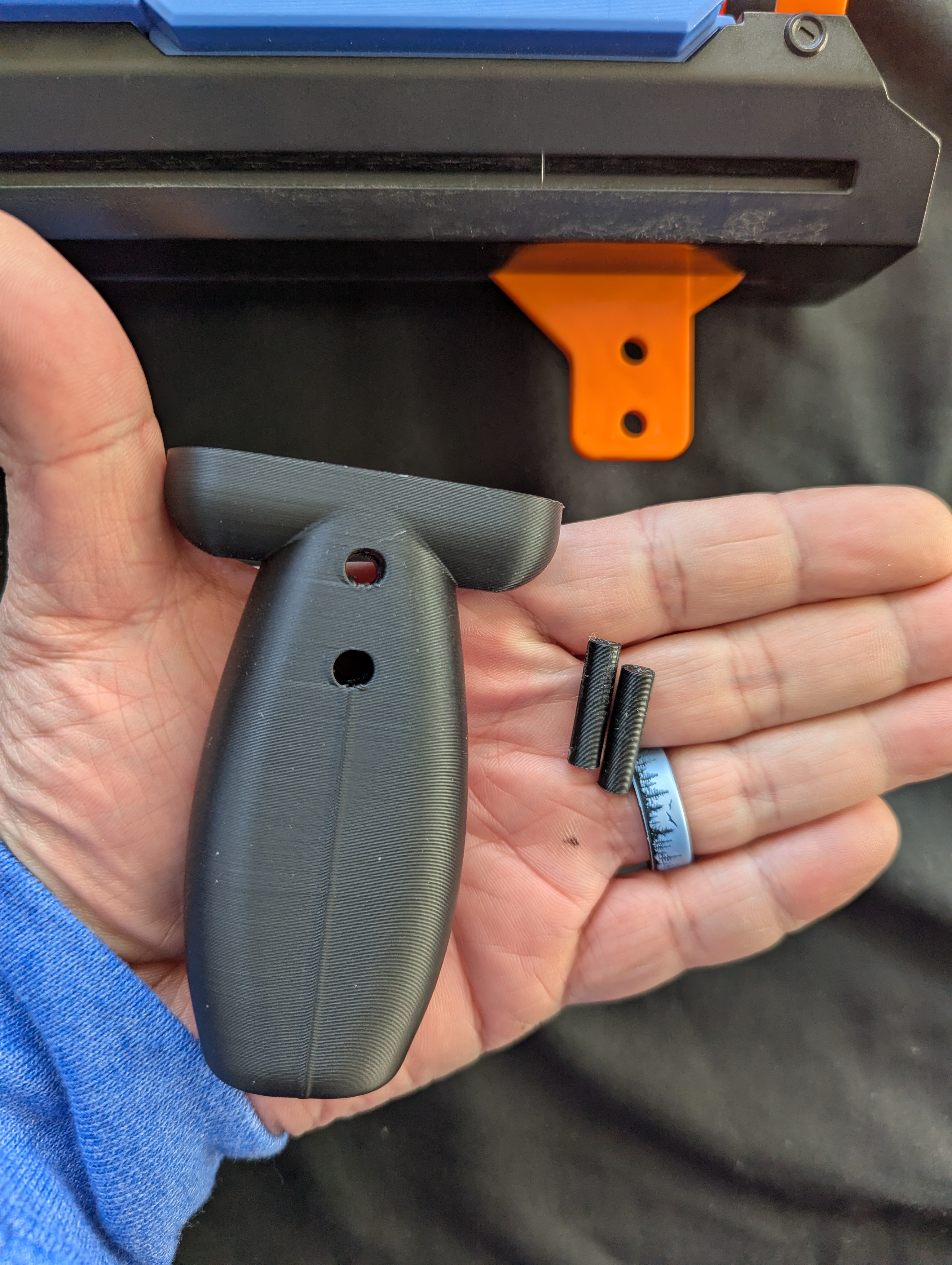 Rival Artemis Replacement Front Grip, Pins, and Template.