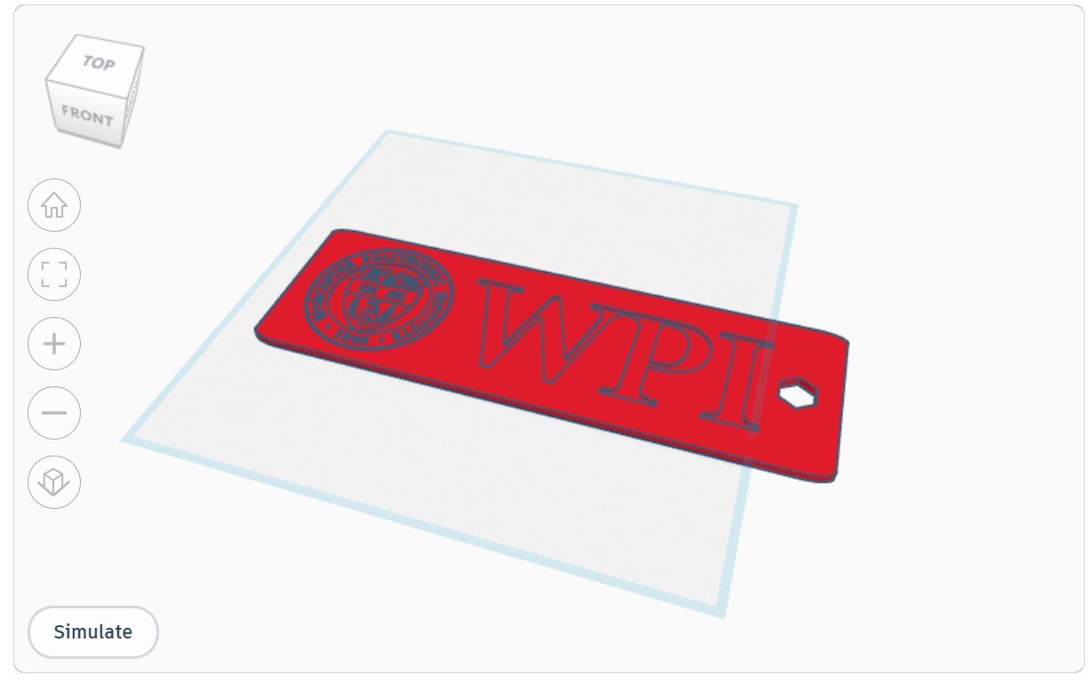 WPI Key Chain Tag