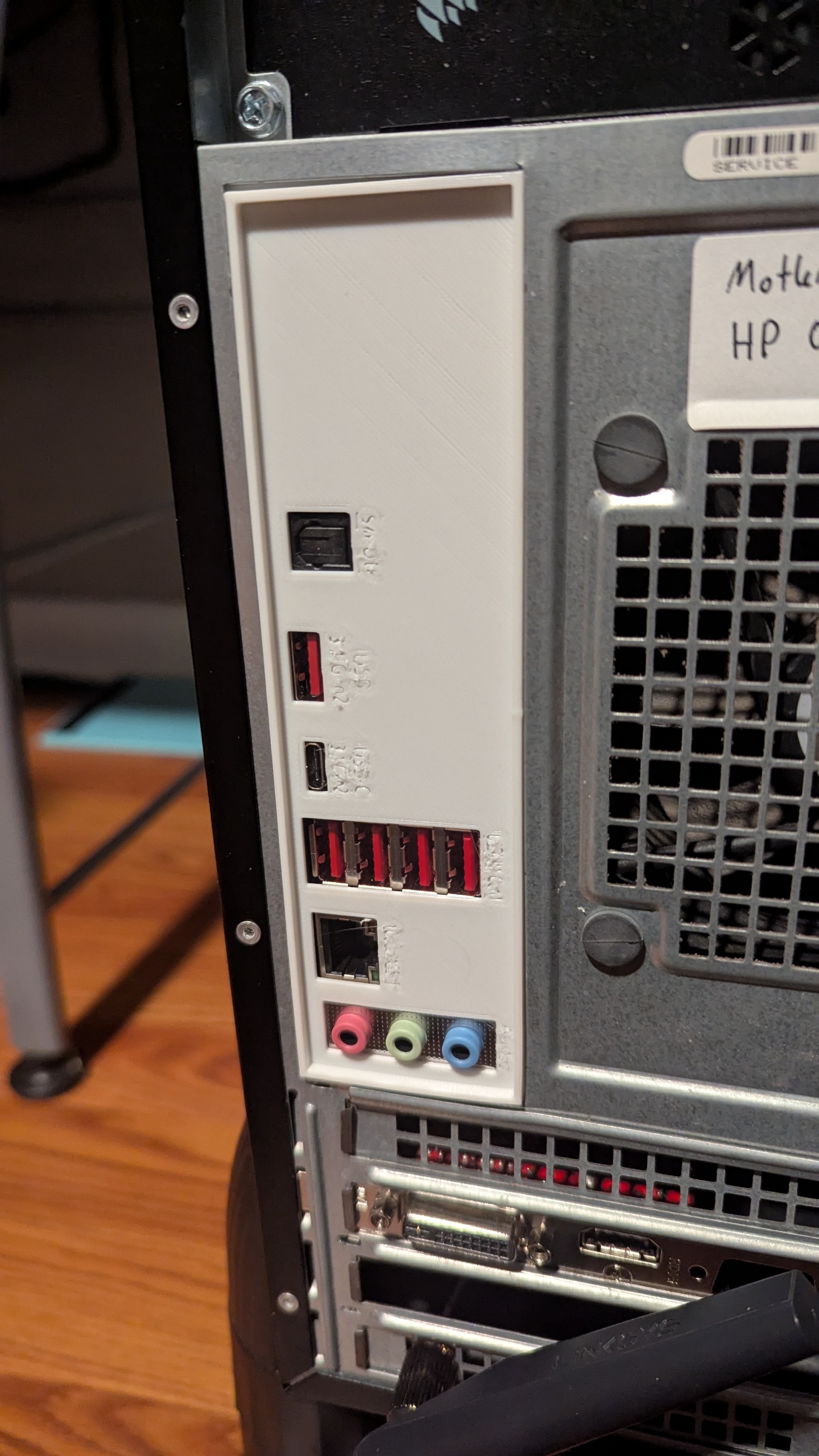 HP Omen Obelisk 8509 rear IO Shield