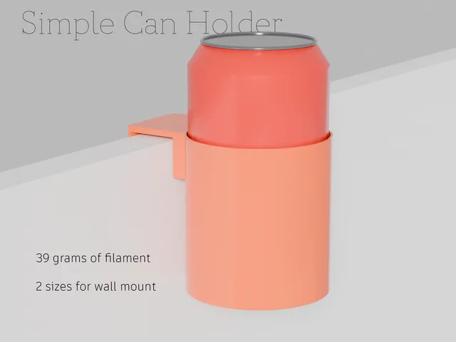 simple can holder, cup holder - wall mounted