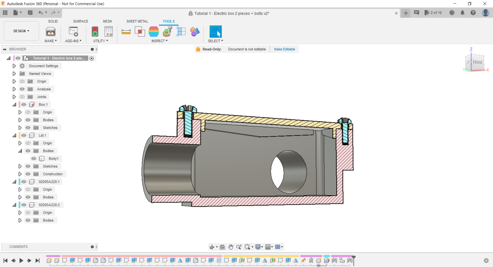 Fusion 360 Tutorial - Electric Box