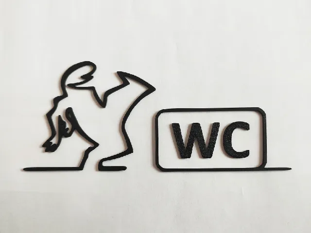 WC door hanger from the iconic cartoon "La Linea" Balum Balum.