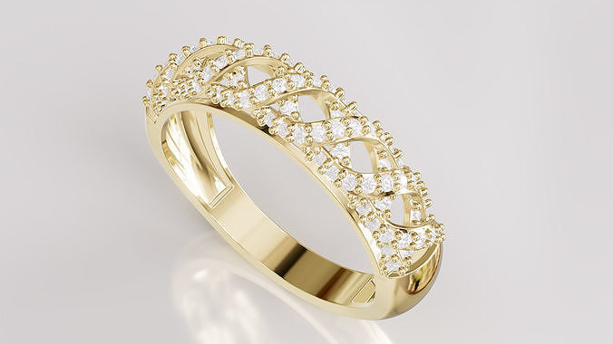 Ring Halfcut Design 3D