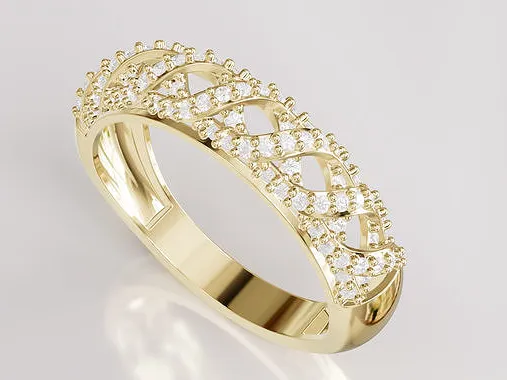 Ring Halfcut Design 3D