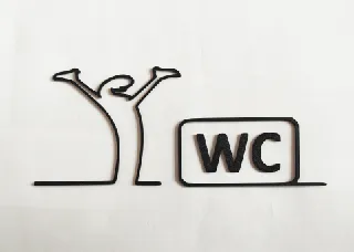 WC door hanger from the iconic cartoon "La Linea" Balum Balum.