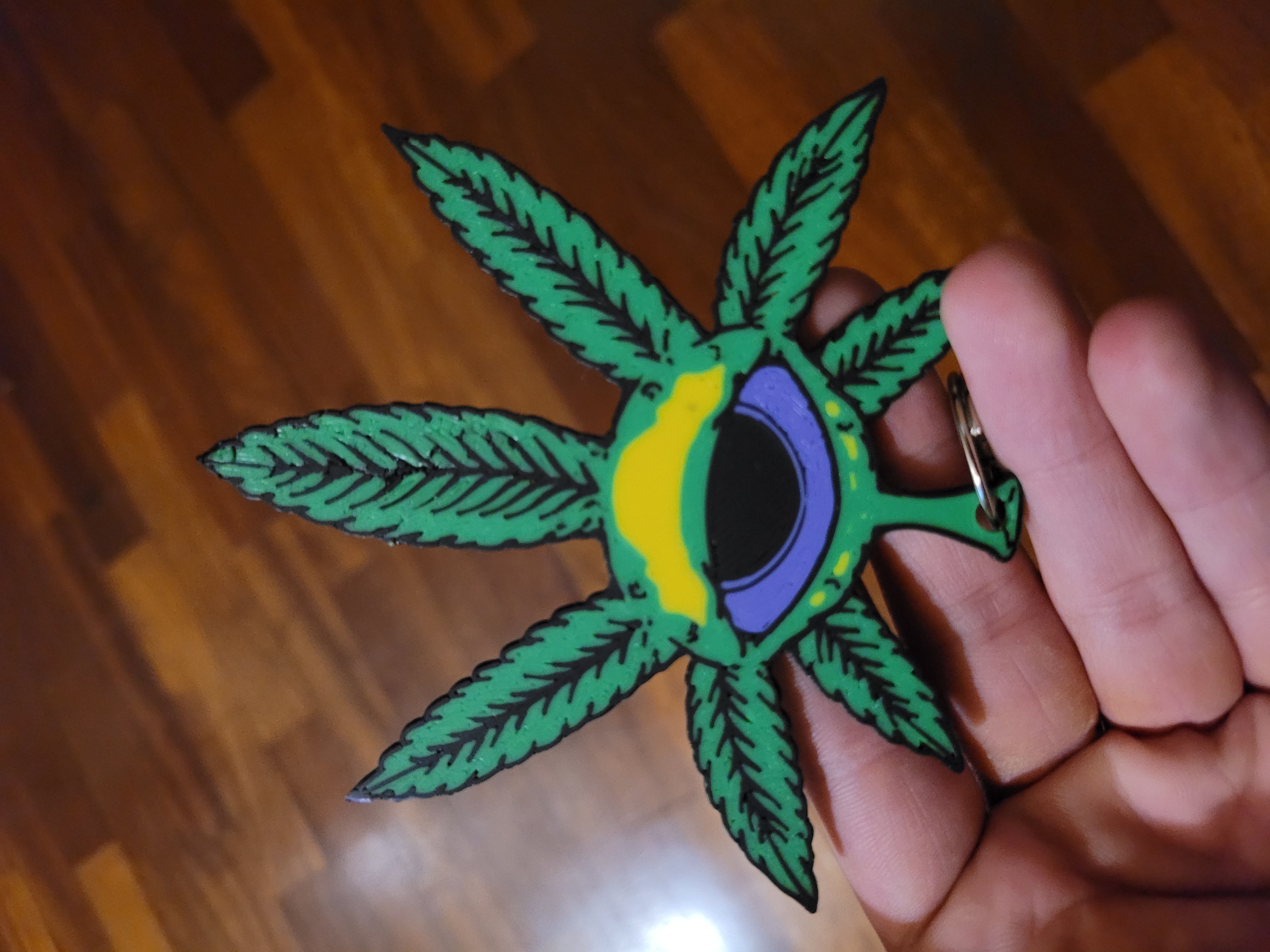 Fantastico portachiavi foglia di Marijuana
