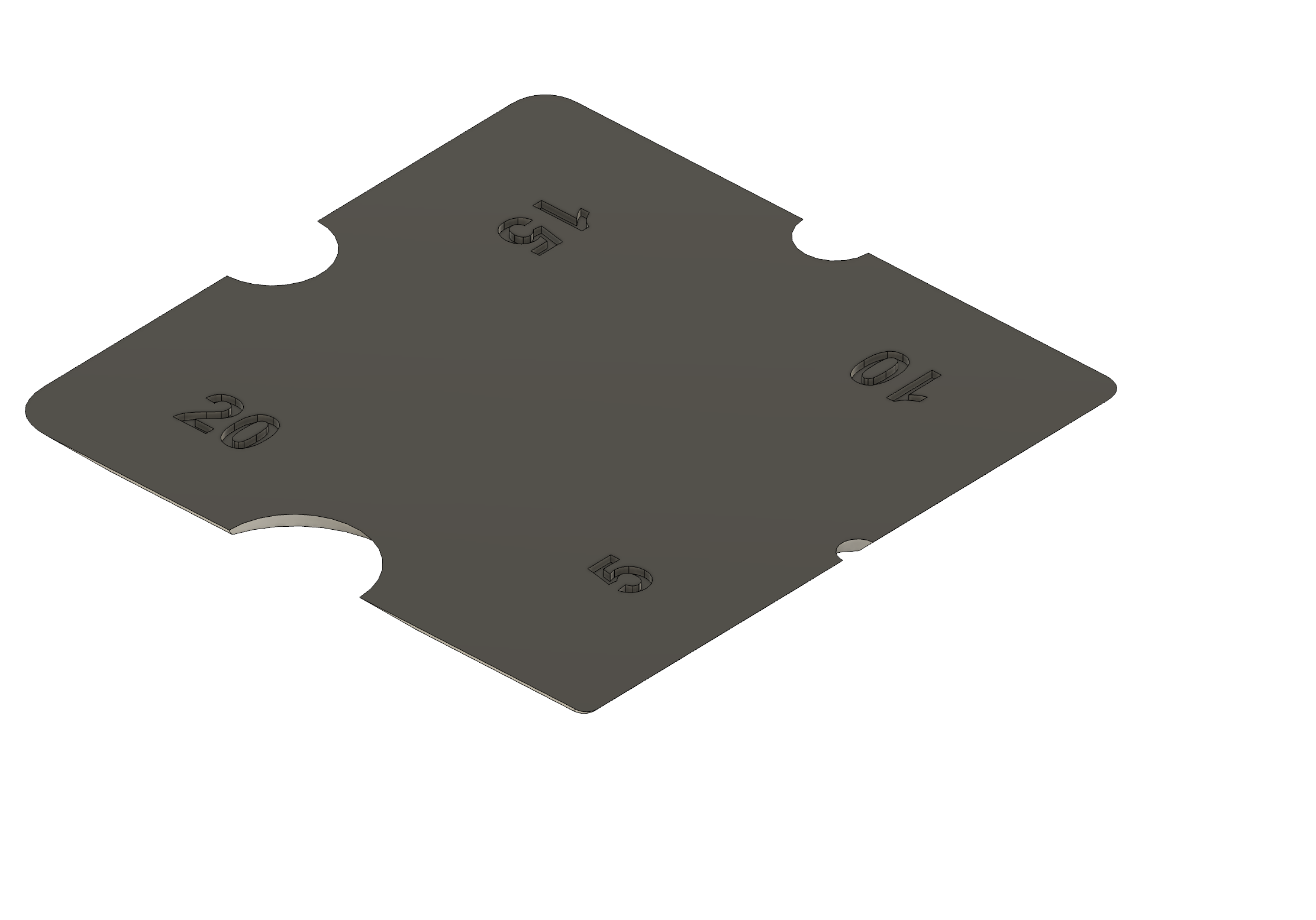 5mm 10mm 15mm 20mm bead former with numbers and radius corners