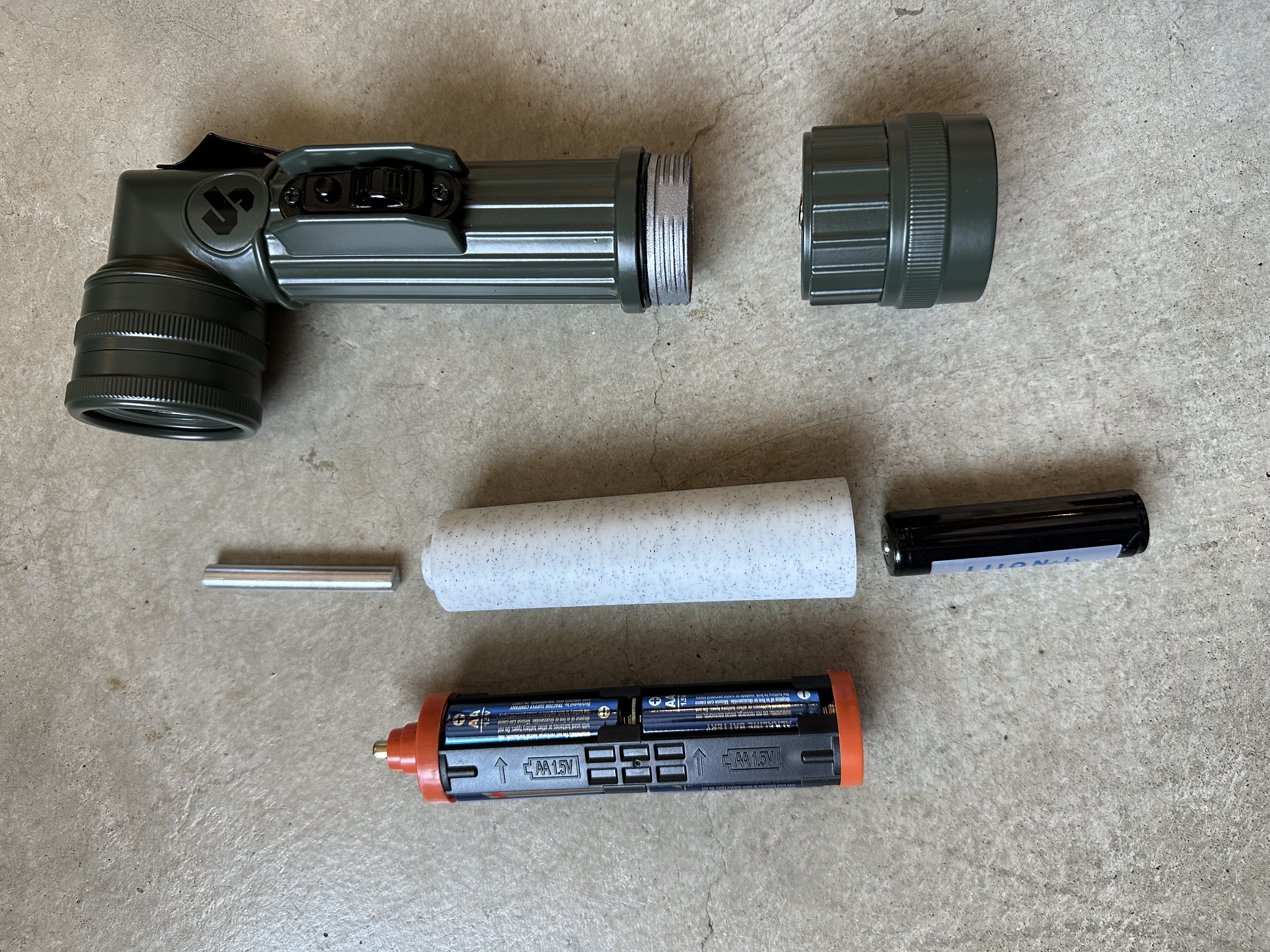 18650 Adapter for military style right-angle flashlight