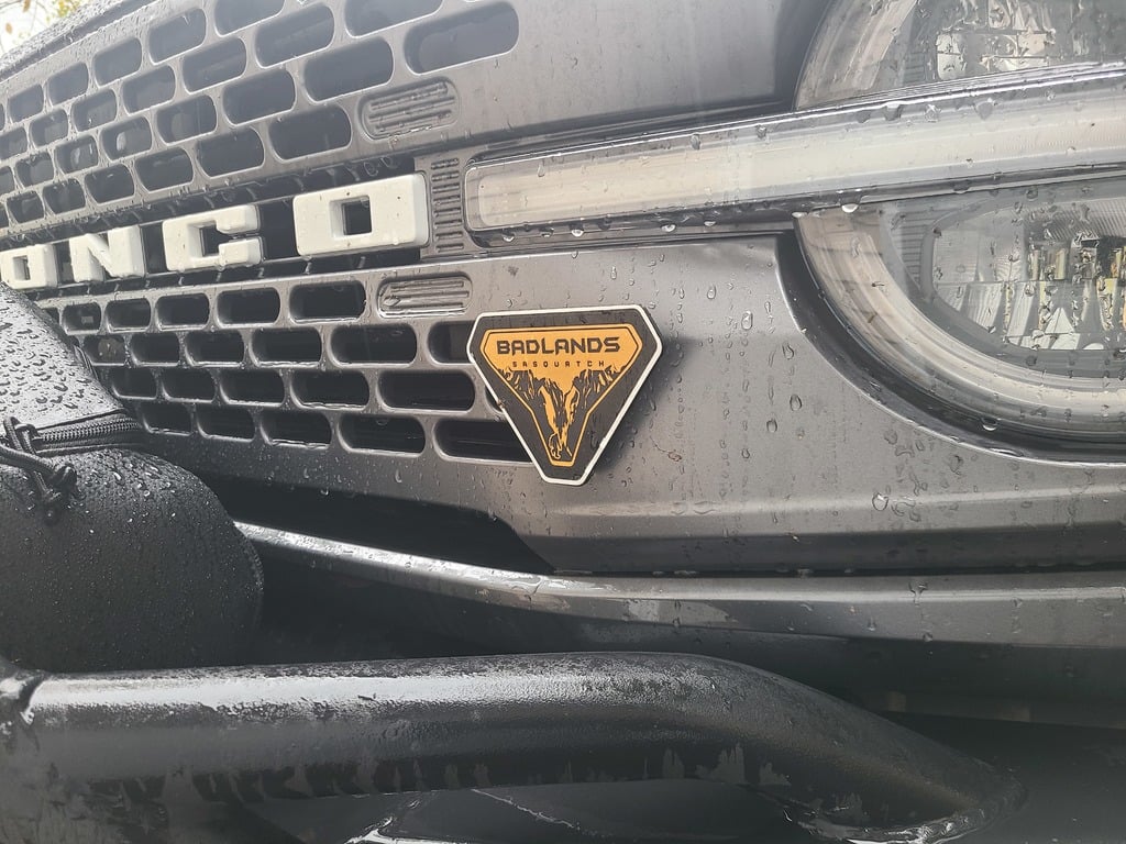 Badlands Sasquatch Bronco Badge Grill Relocation Mount