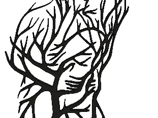 Pareja enamorados arbol
