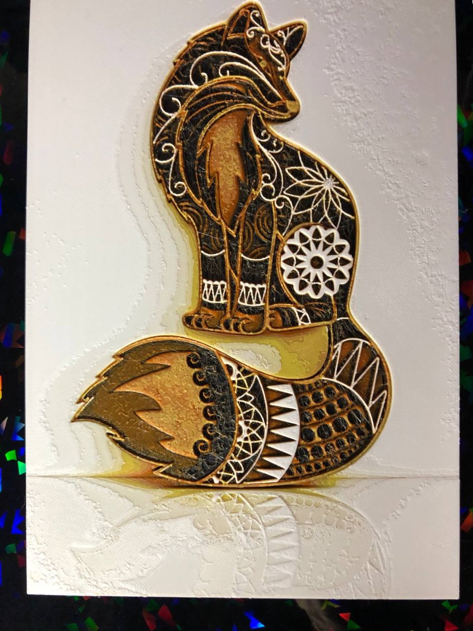 Hueforge Fox Mandala