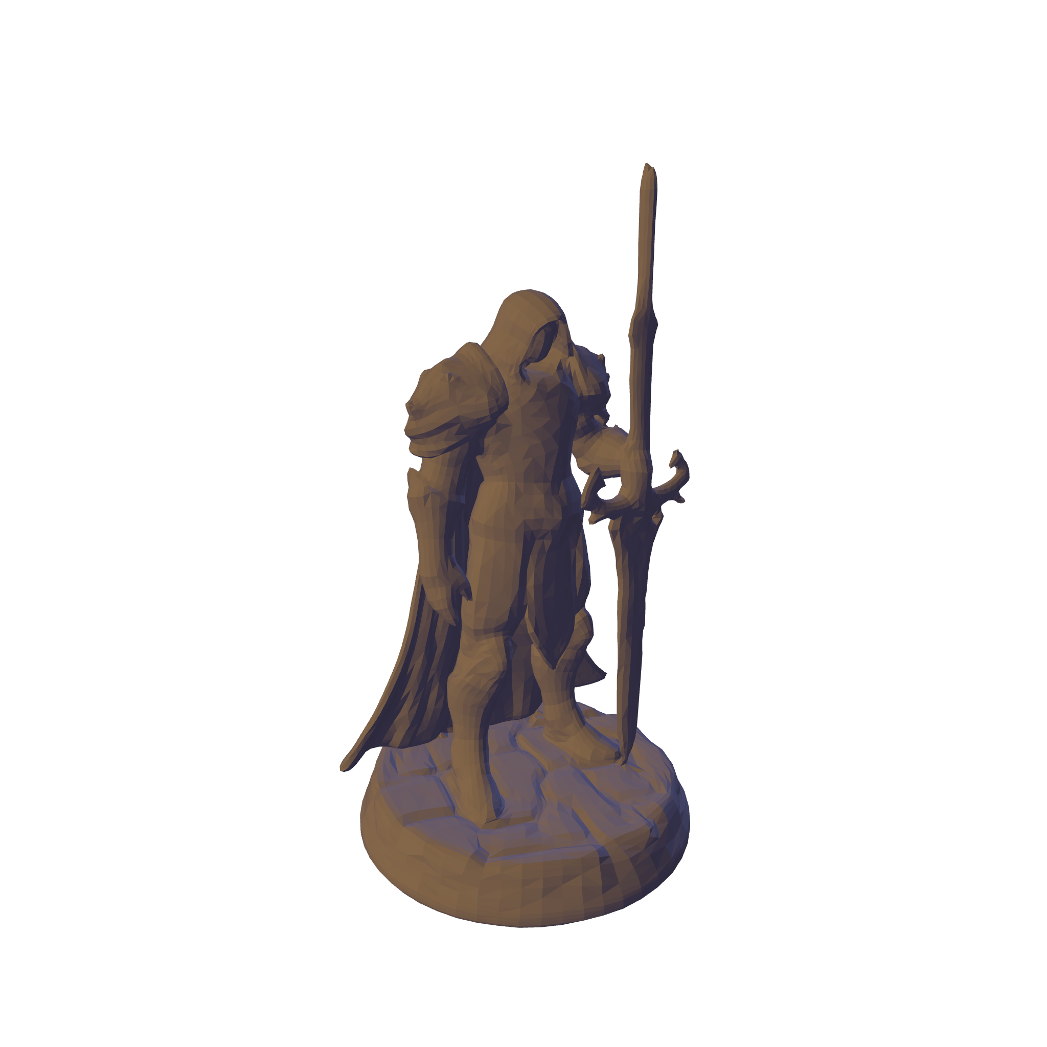 Frostblade Worrior Low Poly Figure Sculptures