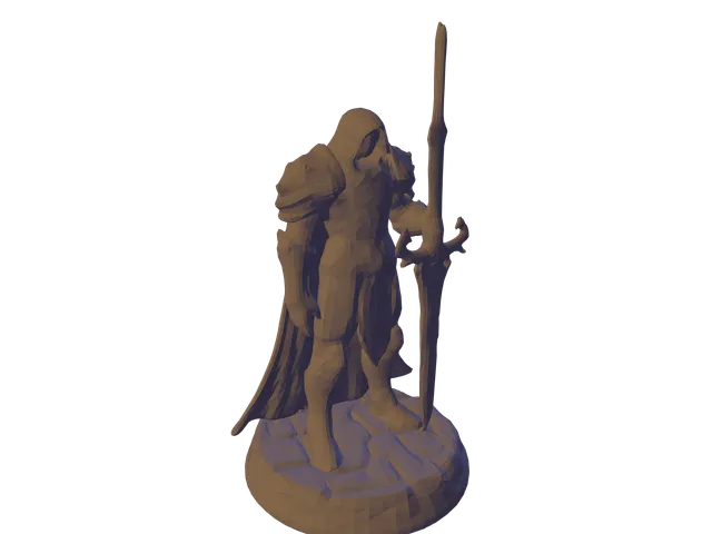 Frostblade Worrior Low Poly Figure Sculptures