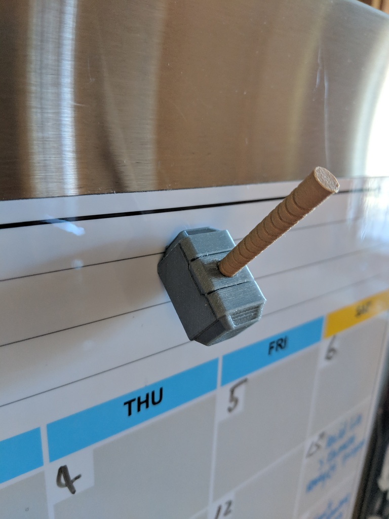 Fridge Magnet Mjolnir Thor Hammer - 8x3 magnets