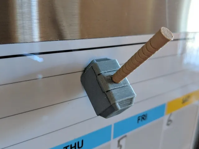 Fridge Magnet Mjolnir Thor Hammer - 8x3 magnets