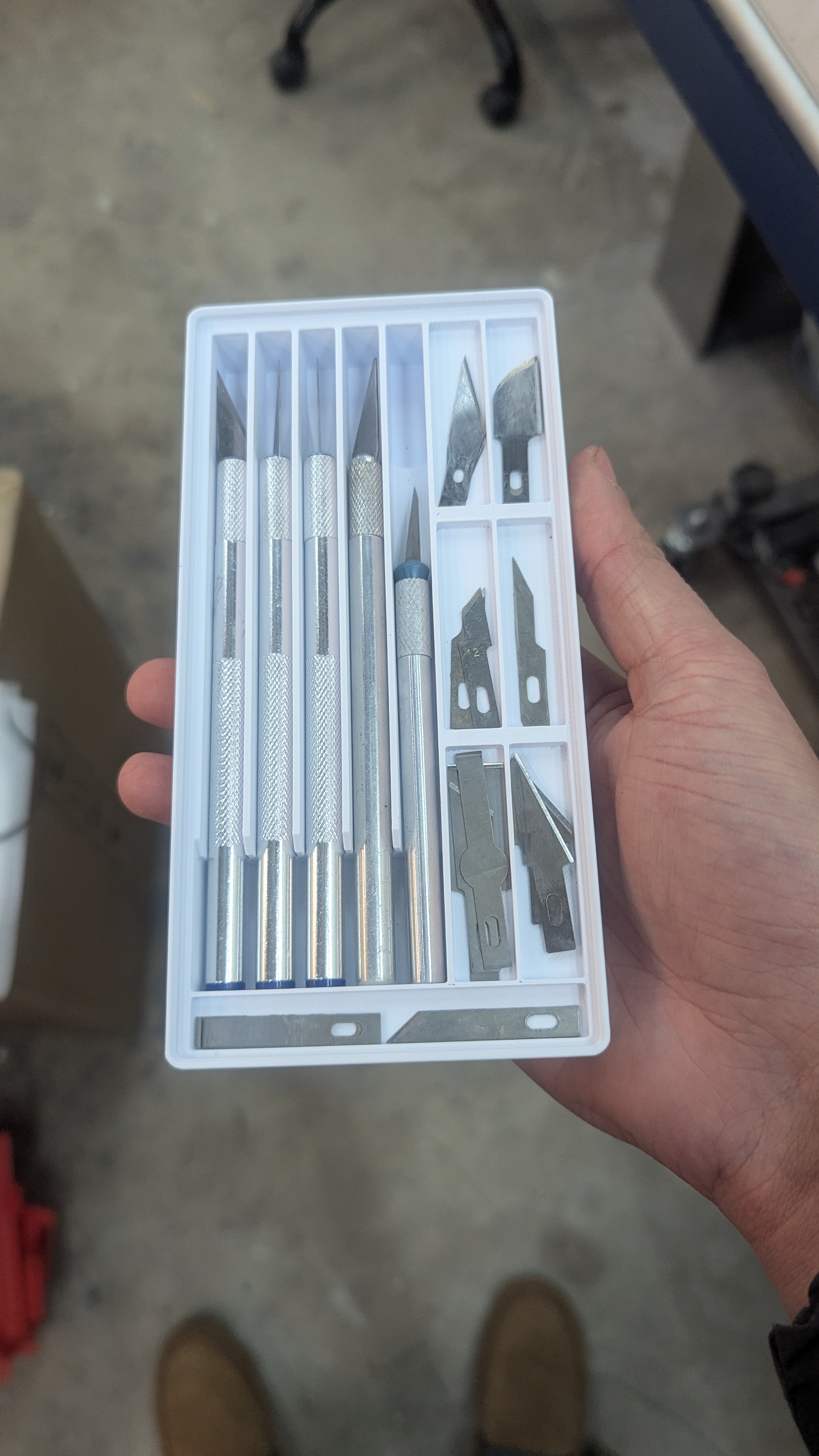 Gridfinity Xacto Knife / Scalpel Set Holder