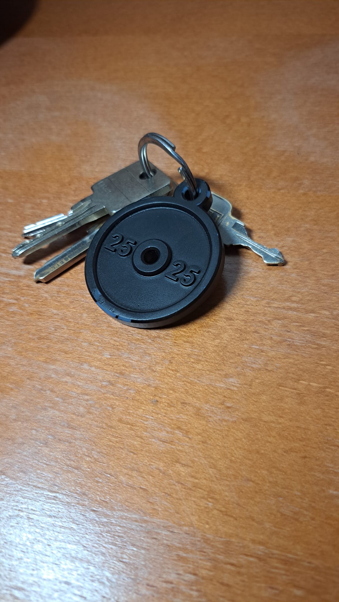 Gym weight keychain