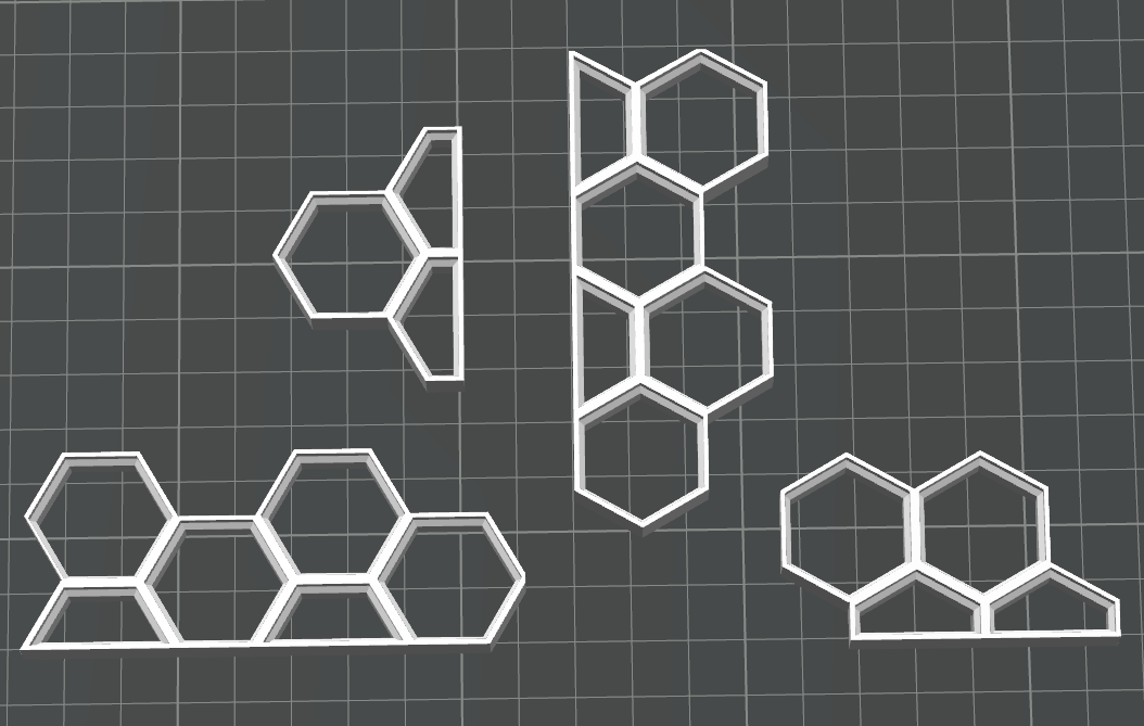 Misc border pieces for Honeycomb Storage Wall border
