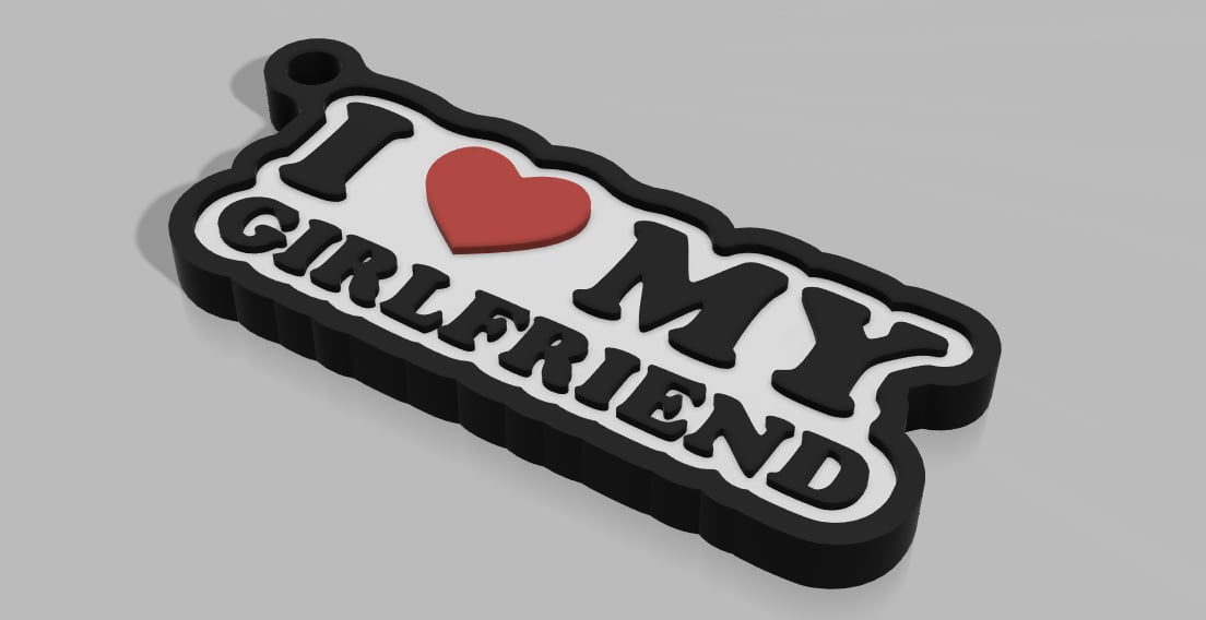 Keychain I love My GirlFriend Valentine