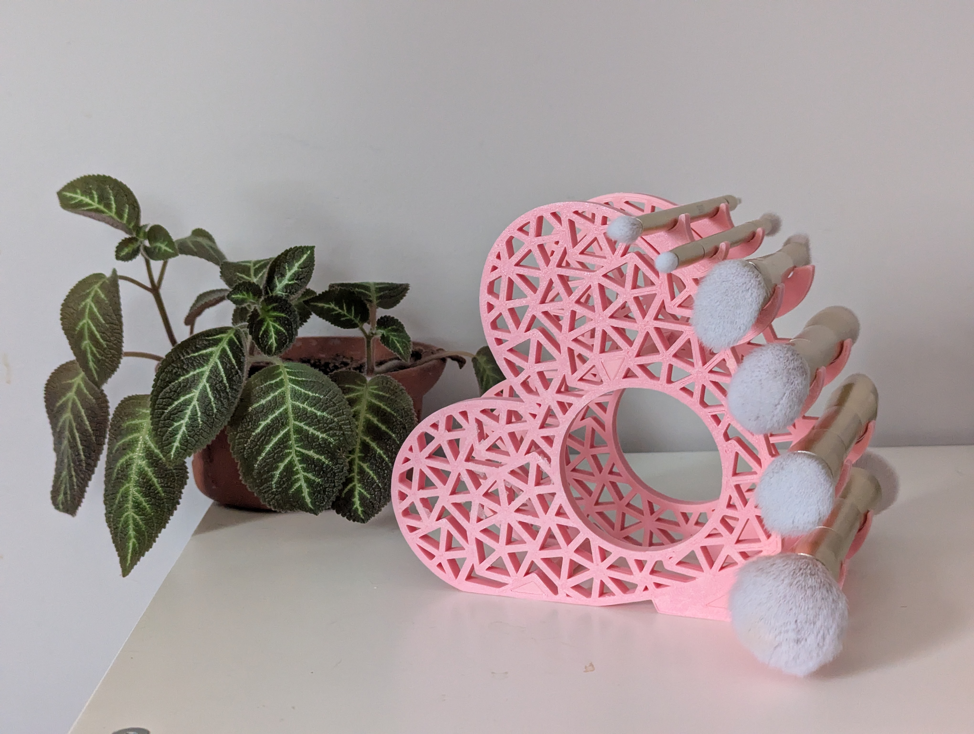 Heart shaped Makeup Brush holder