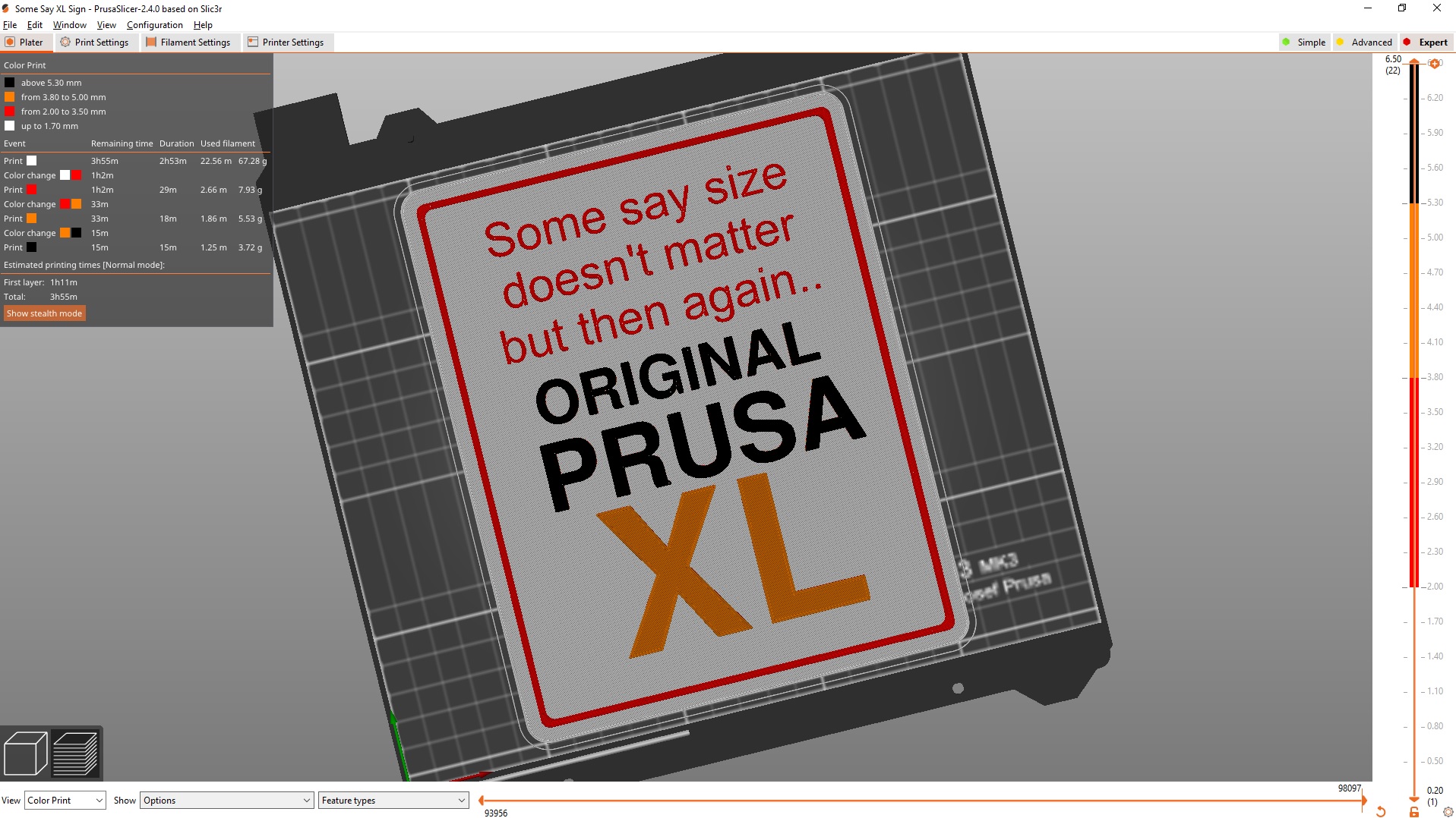 Some say size doesn't matter - Prusa XL