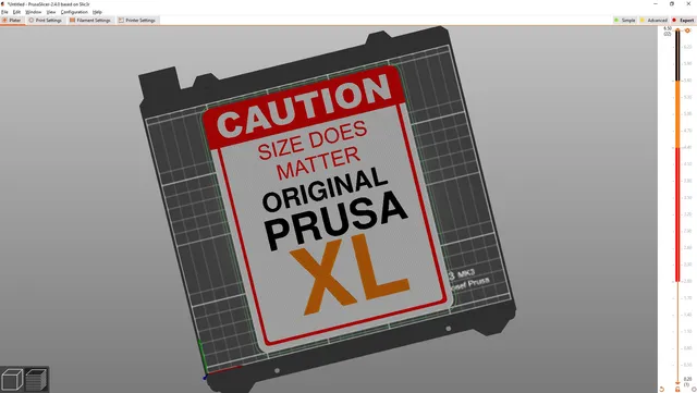 Caution Size Does Matter - Prusa XL