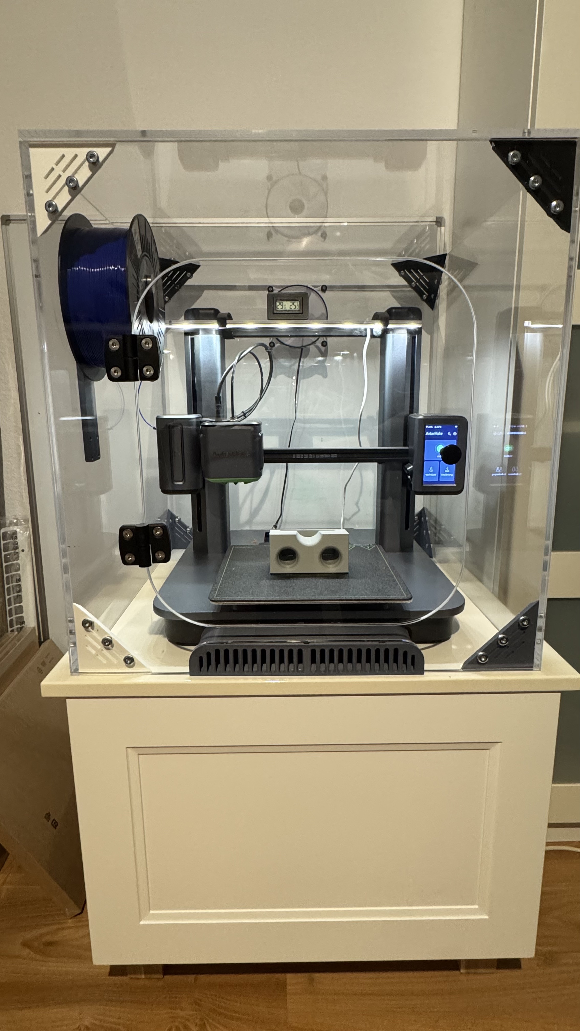 Acrylic case for 3D printers  Cube - Laser cut -  self-made case