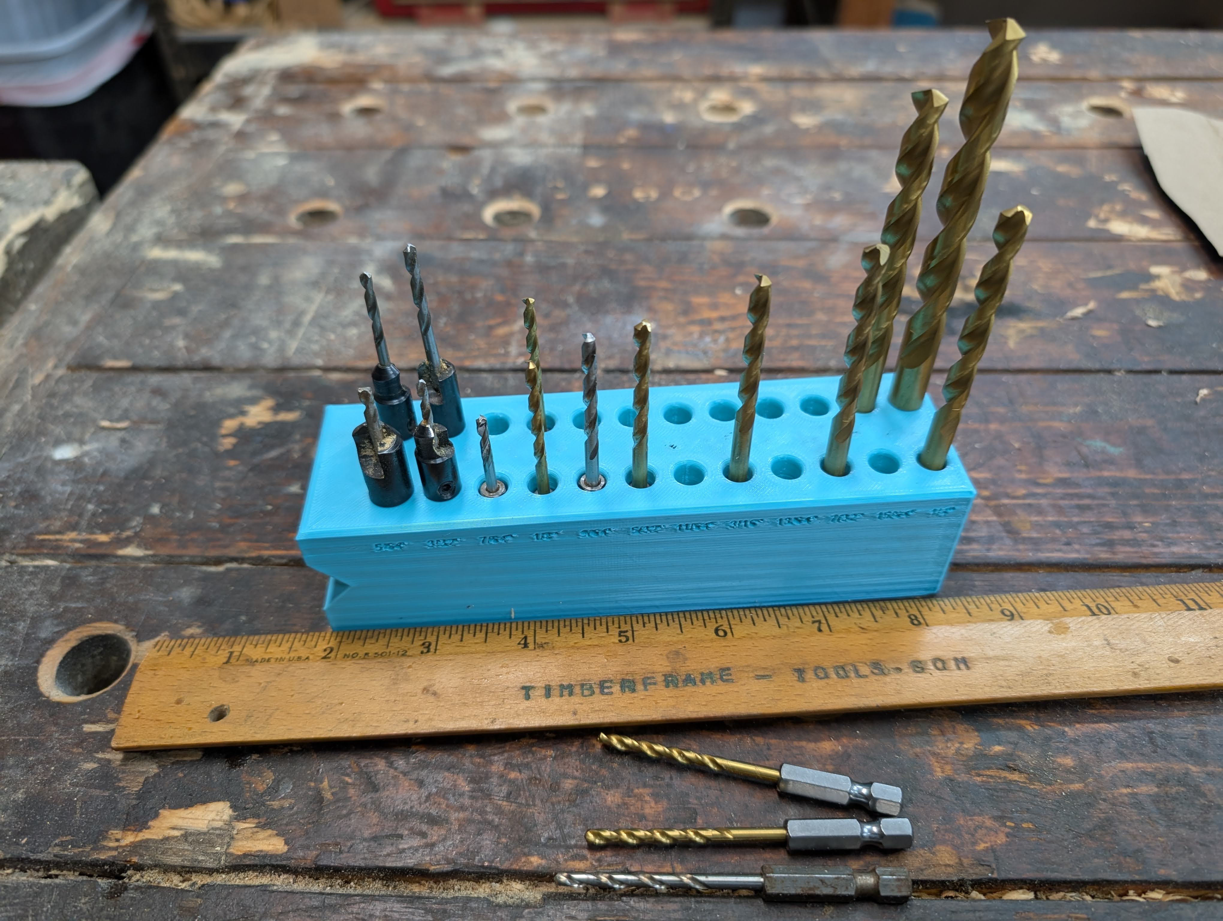 Hex shank drill bit index