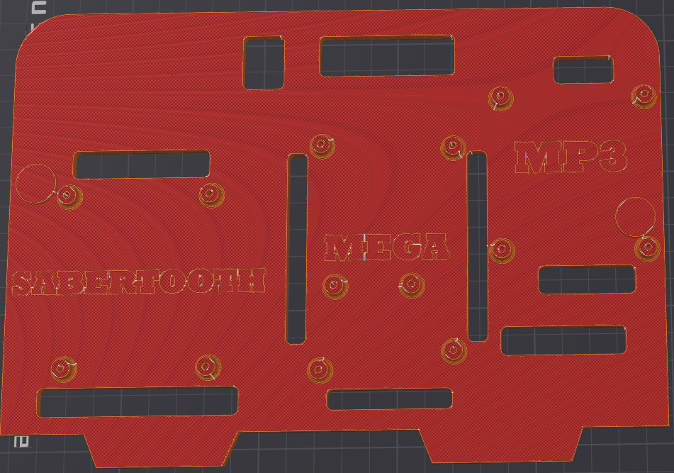 MrBaddeley R2D2 MKIII Body - Electronics Board Mount -2 parts