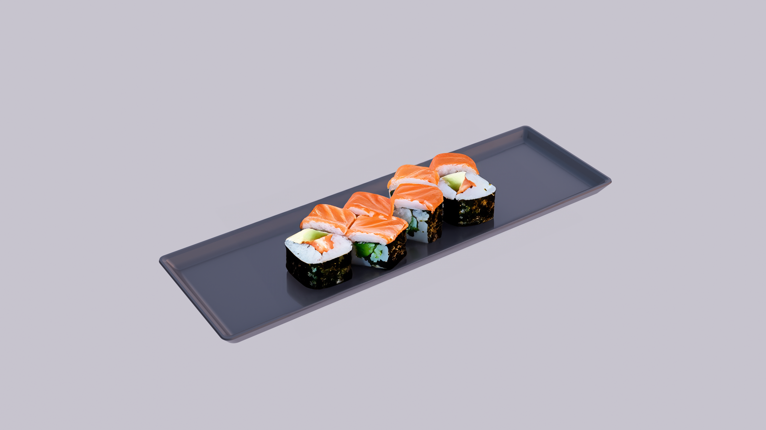 Long sushi plate