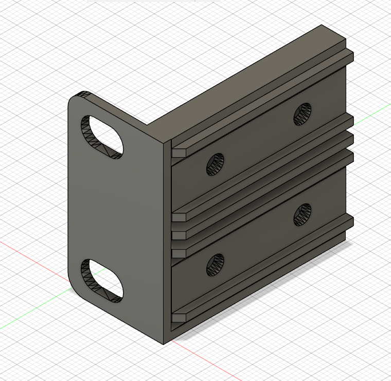 ESRack (Remix) - Mounting Bracket (2mm thinner)