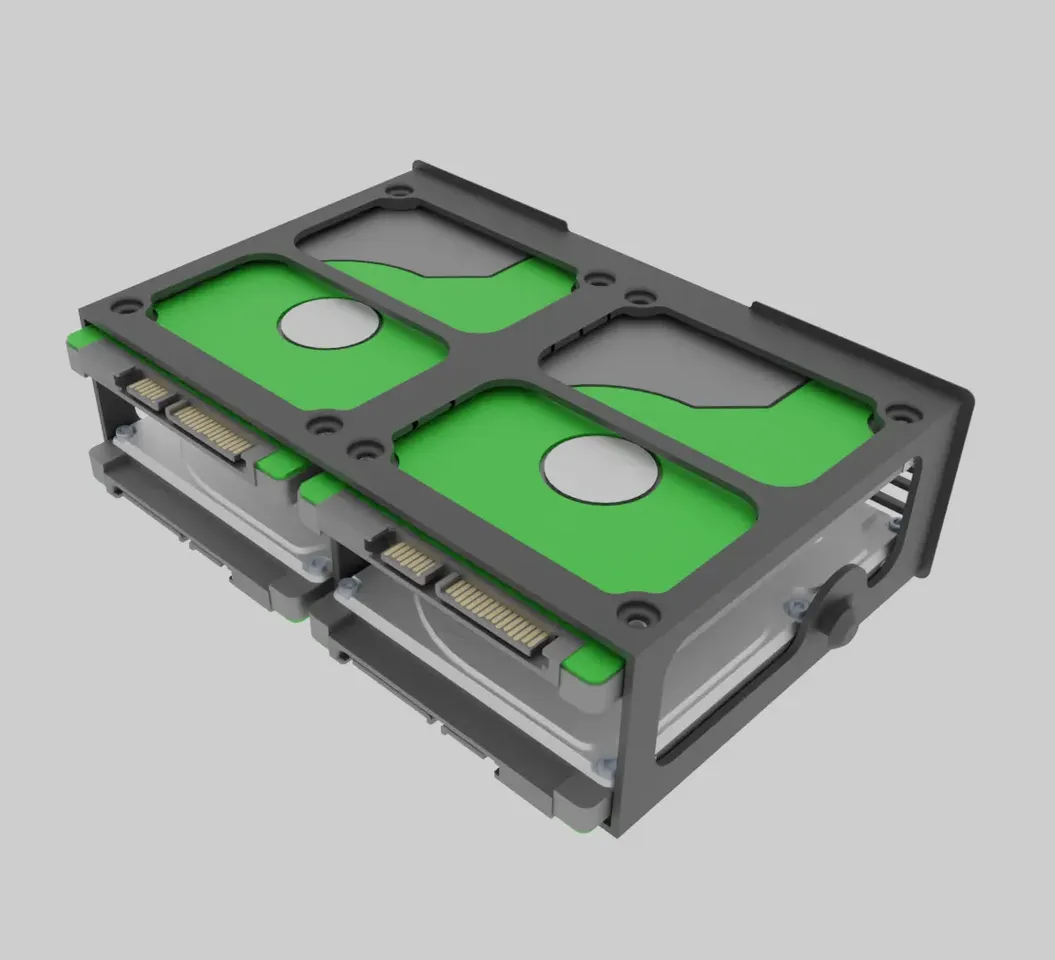 1×5.25" Optical Disk Drive Bay to 4×2.5" up to 15mm thick by Felix Wiseman | Download free STL model |
