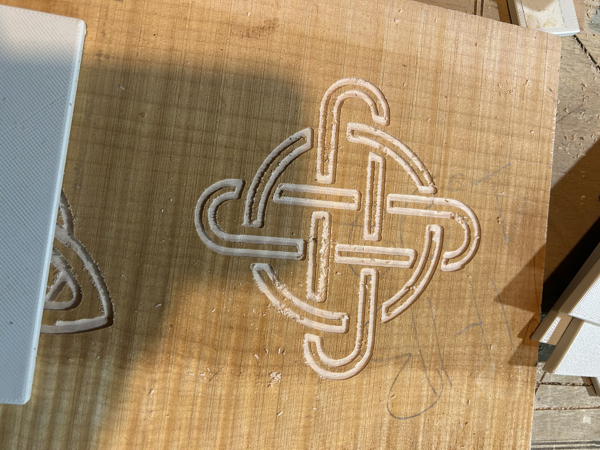 4-sided Celtic-knot router template