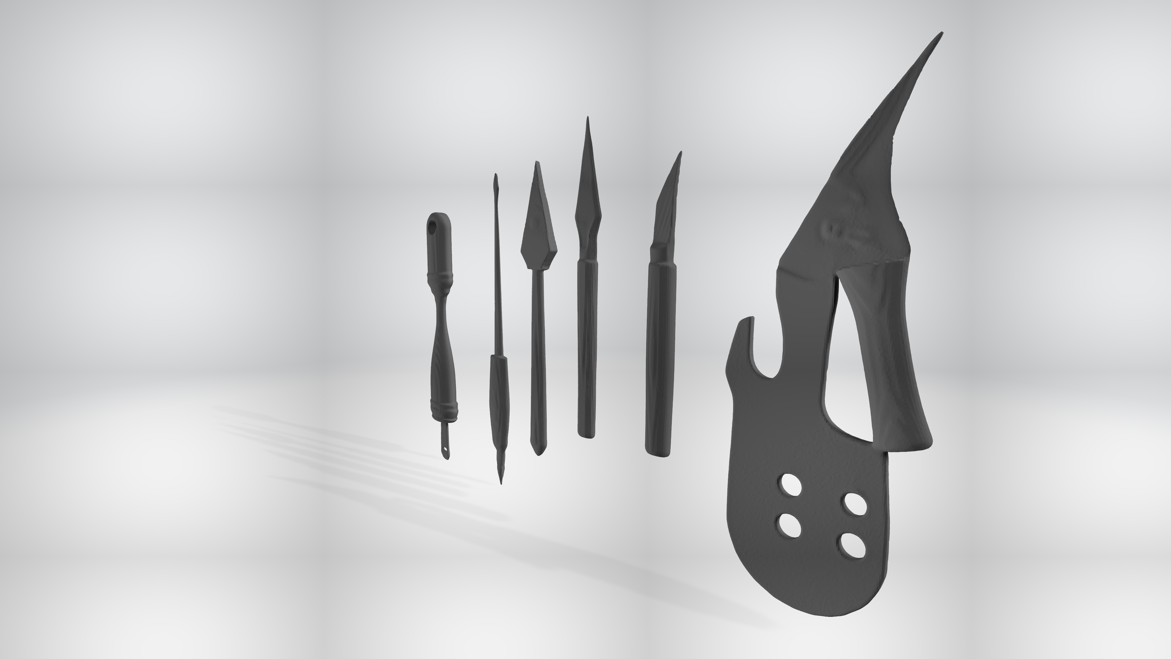 Ceramic Work Tools 3D — thumbnail 3