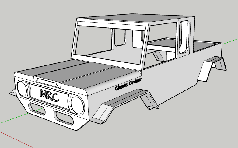 Classic cruiser FJ45 Scx24 Deadbolt body shell.