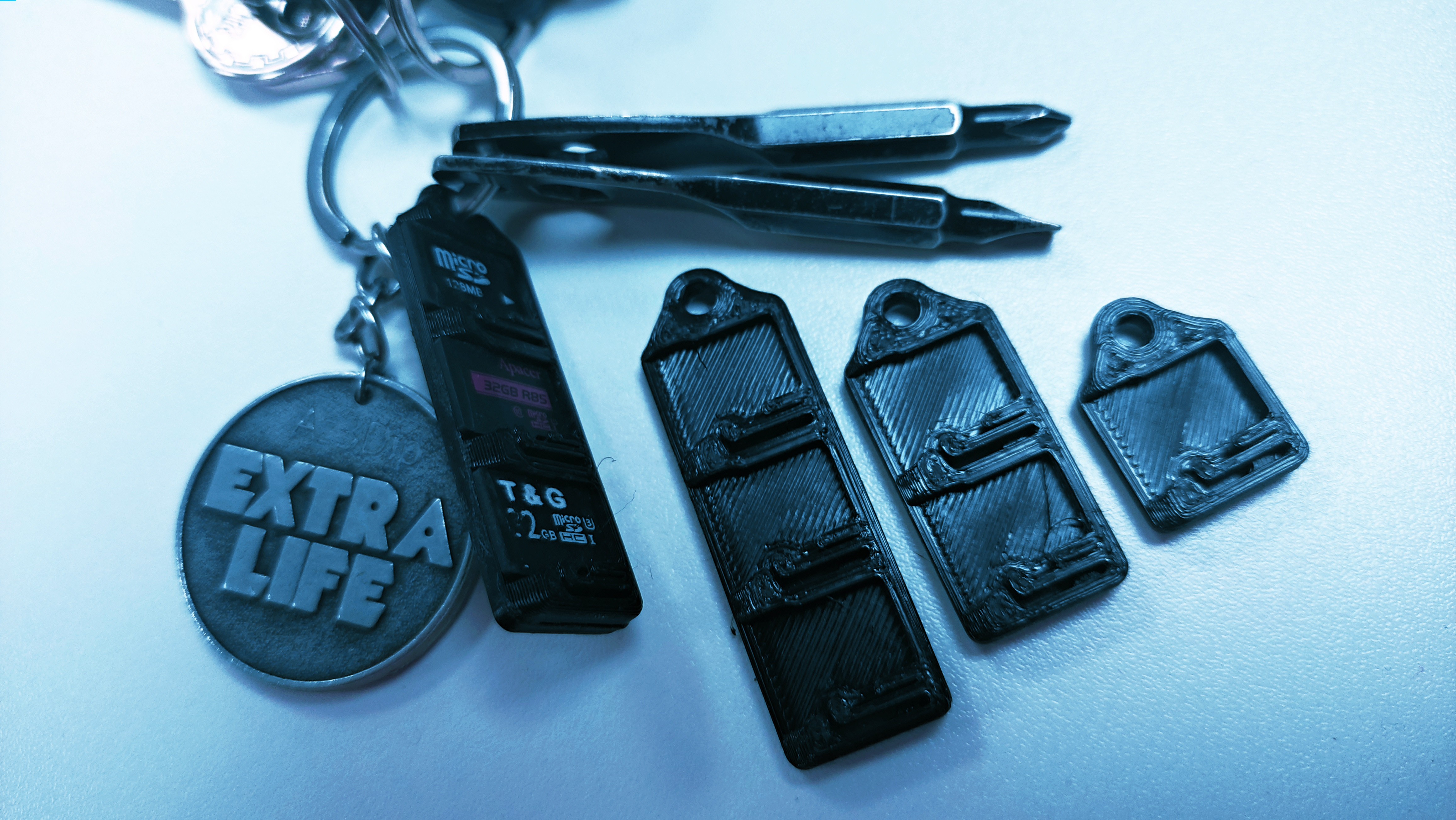 MicroSD keychain case