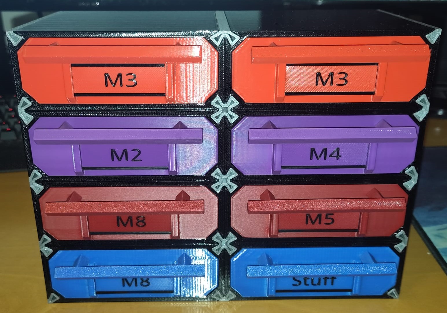 Modified Drawers for Modular Organizer 3D model thumbnail
