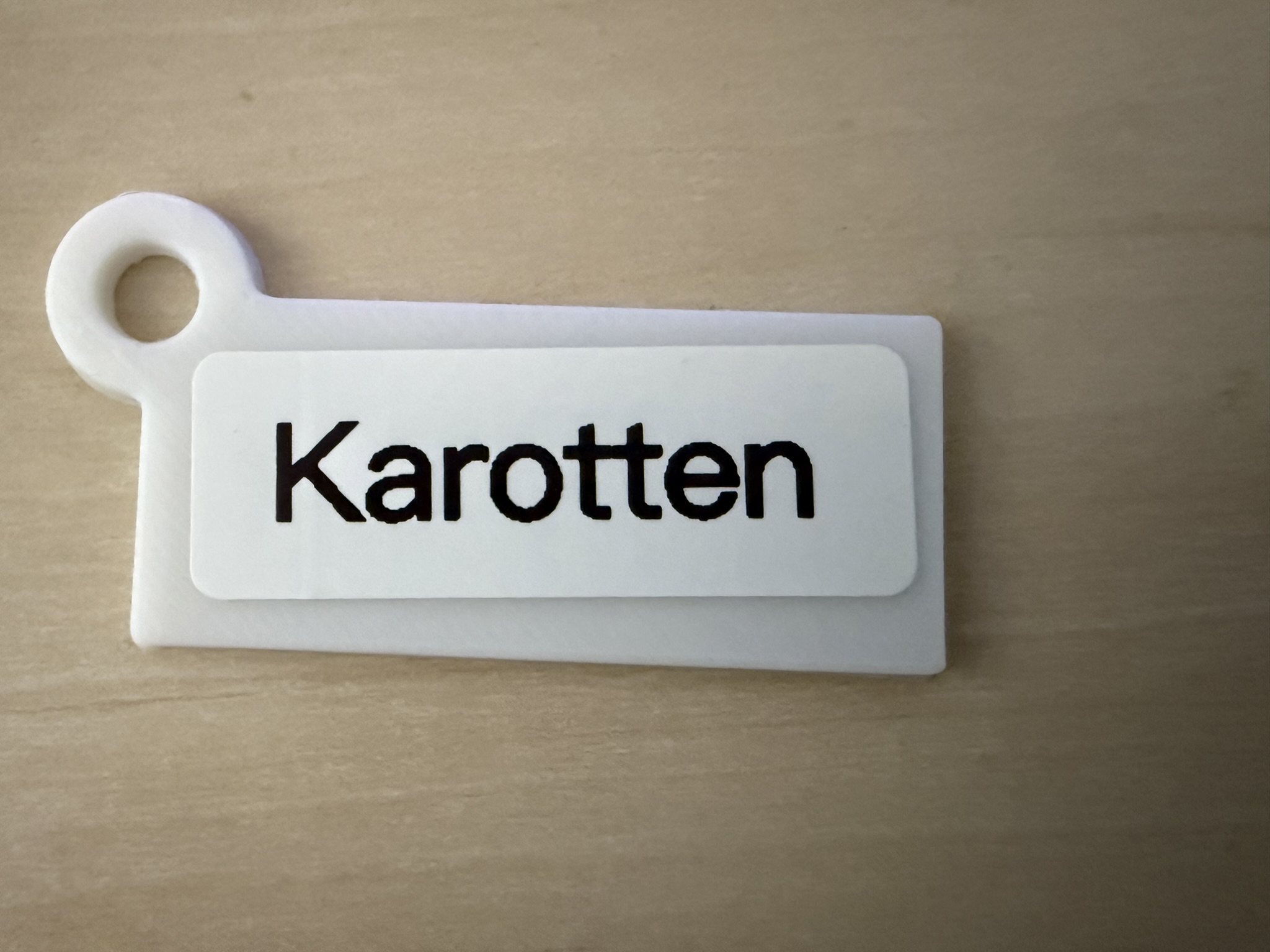 Label für beispielsweise Gefrierschrank