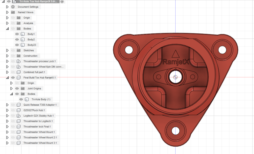 RamjetX 70mm Thrustmaster Tri 3 Hole Mount (both UP/DOWN options) — thumbnail 3