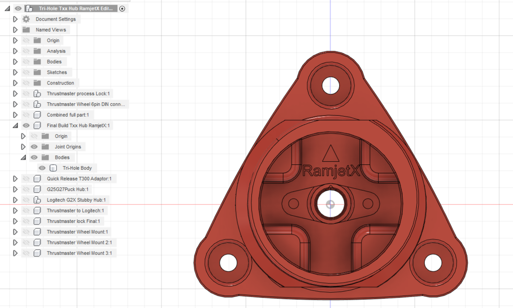RamjetX 70mm Thrustmaster Tri 3 Hole Mount (both UP/DOWN options) — thumbnail 4